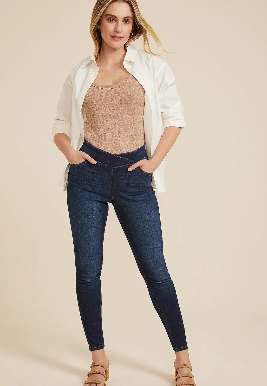 Maurices Jeggings & Skinny Jeans|Repreve® Jeans-m jeans by ™ Cool Comfort Crossover High Rise Pull On Super Skinny Jean