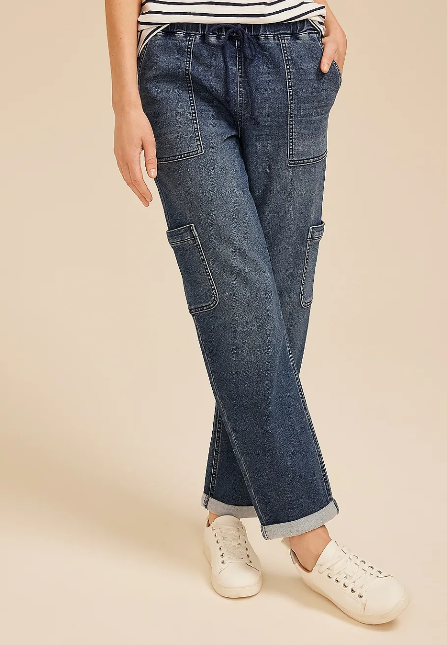 Maurices Ankle Jeans|Ankle Jeans-m jeans by ™ Dark Soft Knit High Rise Ankle Jogger