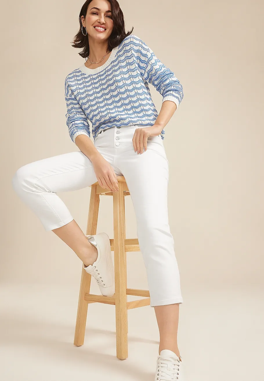 Maurices Crops & Capris|Crops & Capris-m jeans by ™ High Rise Button Fly Straight Cropped Jean