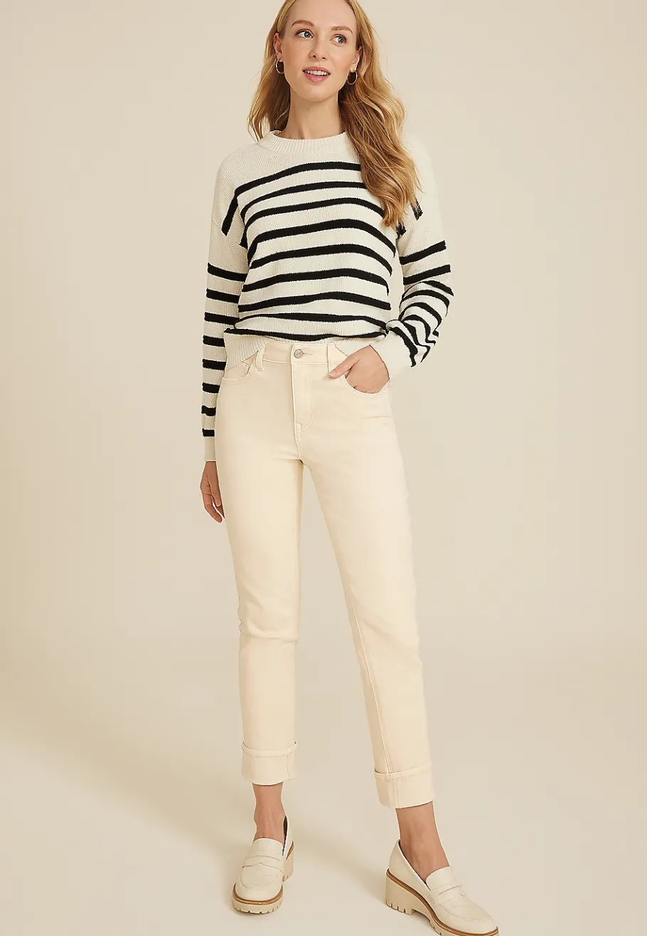 Maurices Straight Jeans|Ankle Jeans-m jeans by ™ High Rise Cuffed Hem Straight Ankle Jean