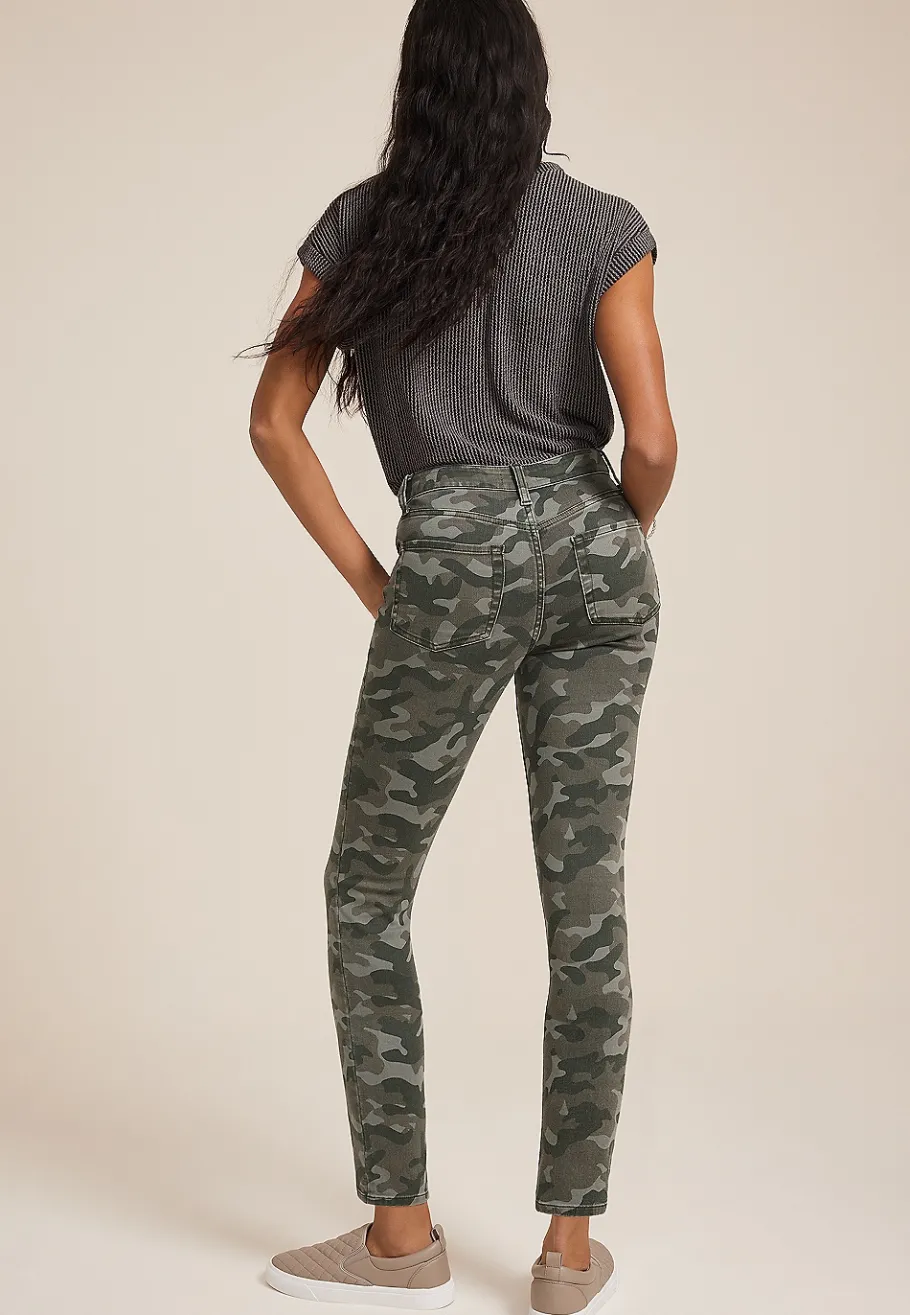 Maurices Straight Jeans|Ankle Jeans-m jeans by ™ High Rise Camo Slim Straight Ankle Jean