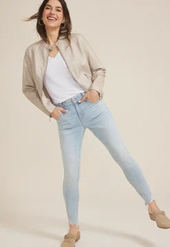 Maurices Jeggings & Skinny Jeans|Ankle Jeans-m jeans by ™ Light High Rise Ripped Hem Ankle Jegging