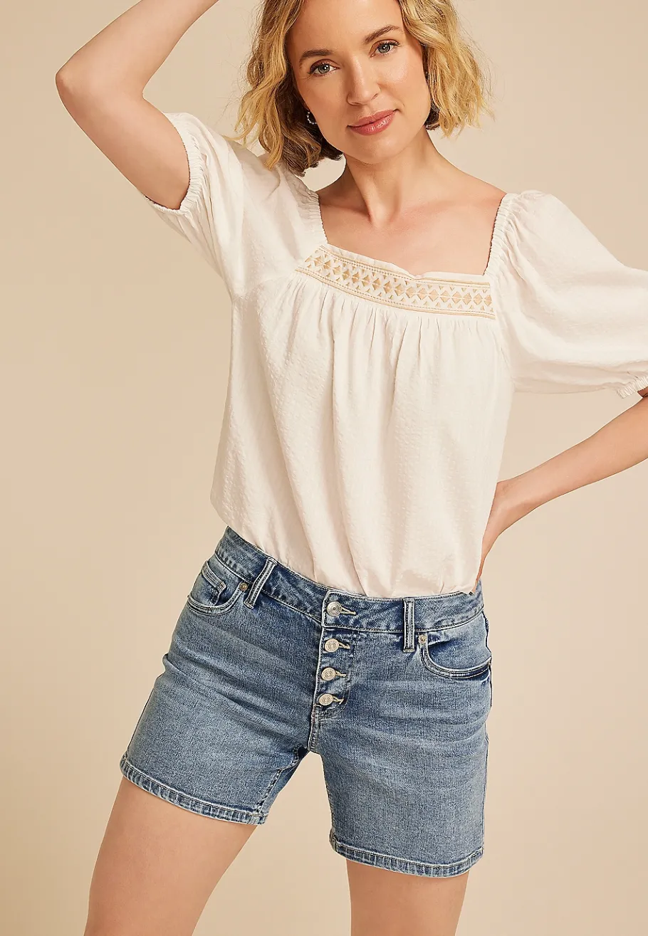 Maurices Shorts|Jean Shorts-m jeans by ™ Mid Rise Button Fly 5in Short