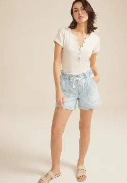 Maurices Shorts|Jean Shorts-m jeans by ™ Soft Light High Rise Drawstring 5in Short