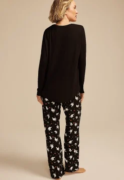 Maurices Pajamas|Pajamas-Nightmare Before Coffee Ghost Graphic Tee And Wide Leg Pajama Set