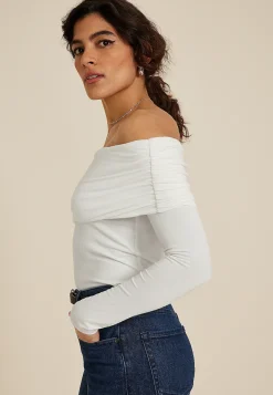 Maurices Shirts & Blouses-Off The Shoulder Top