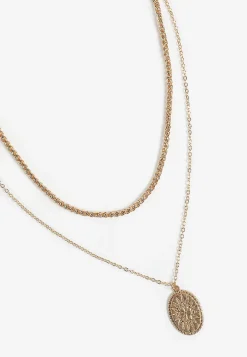 Maurices Necklaces-Oval Sunburst Layered Necklace