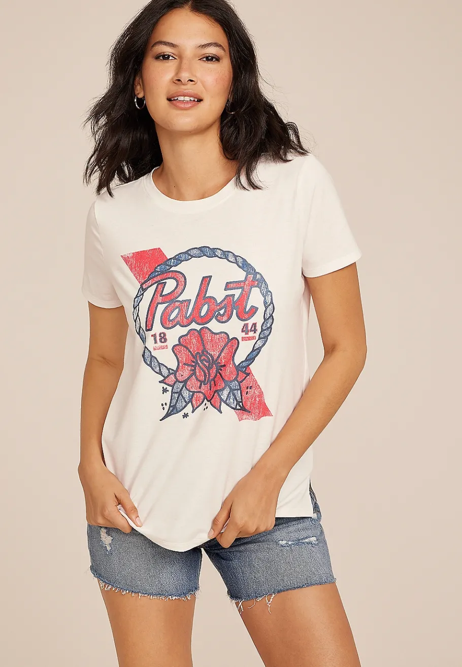 Maurices Tees|Graphics-Pabst Floral Classic Fit Graphic Tee