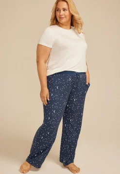 Maurices Plus Pajamas-Plus Size Celestial Wide Leg Pajama Pants
