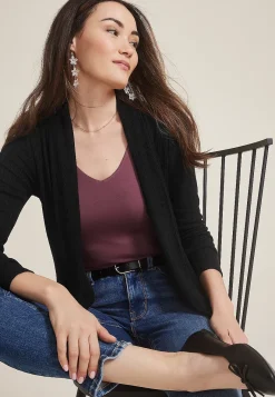 Maurices Sweaters Cardigans & Kimonos-Pointelle Shawl Collar Cardigan