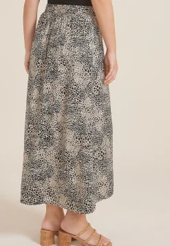 Maurices Skirts-Printed High Rise Wrap Maxi Skirt