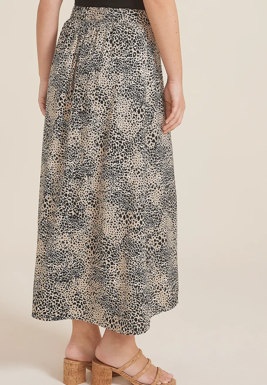 Maurices Skirts-Printed High Rise Wrap Maxi Skirt