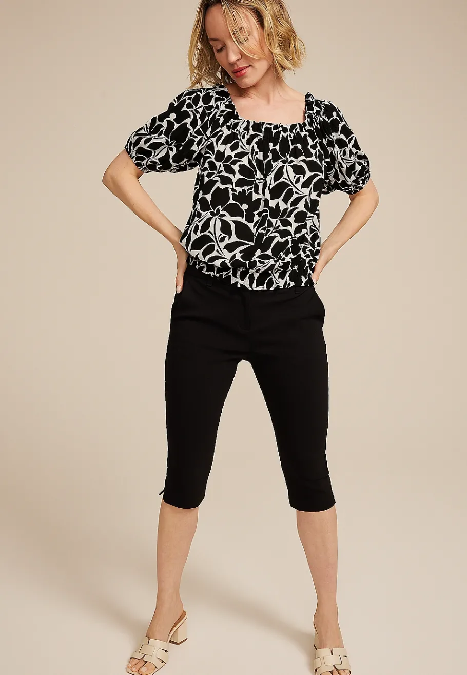 Maurices Shirts & Blouses-Printed Off The Shoulder Top