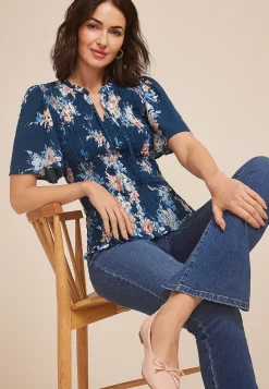 Maurices Shirts & Blouses-Printed Smocked Blouse