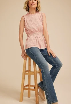 Maurices Tanks & Camis-Pucker Peplum Tank Top