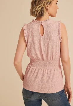 Maurices Tanks & Camis-Pucker Peplum Tank Top