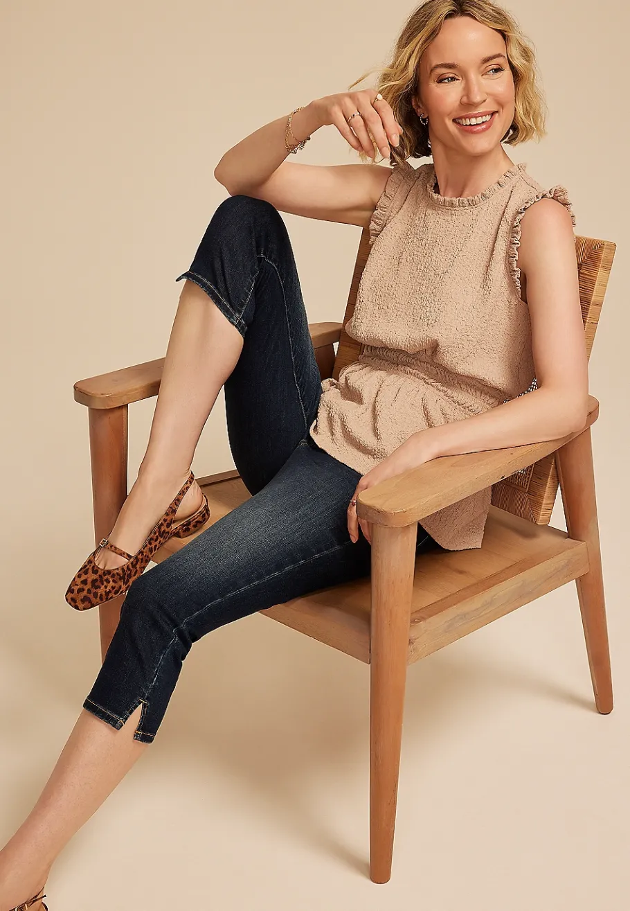 Maurices Tanks & Camis-Pucker Peplum Tank Top