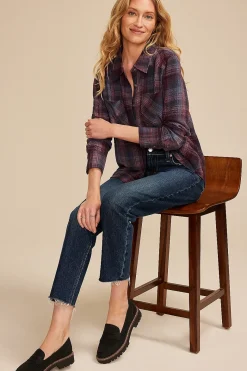 Maurices Plaid & Button Down Shirts-Pucker Plaid Button Down Shirt
