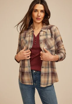 Maurices Plaid & Button Down Shirts-Pucker Plaid Button Down Shirt