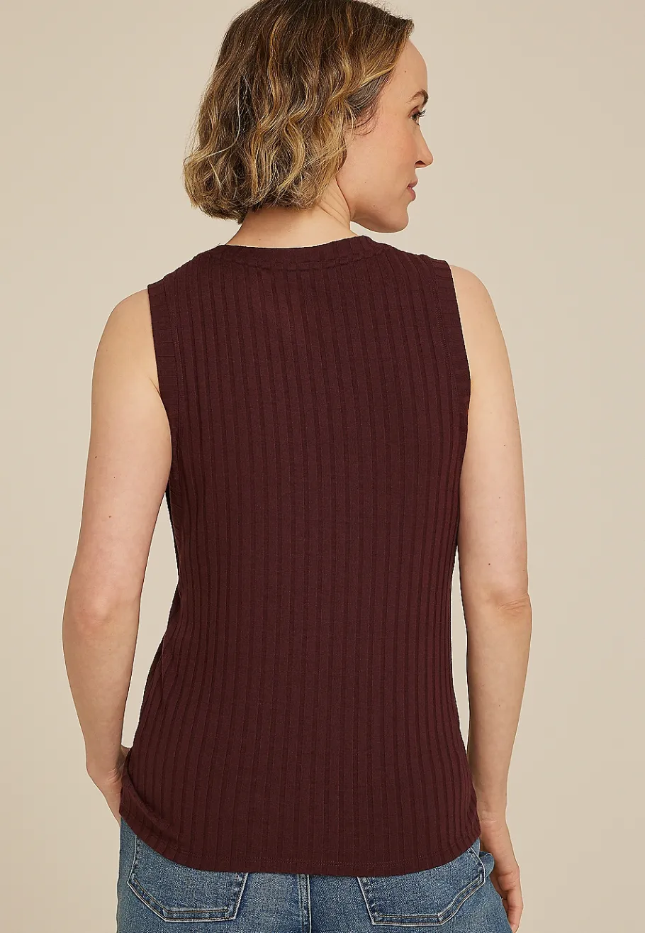 Maurices Tanks & Camis-Ribbed Side Gusset Tank Top