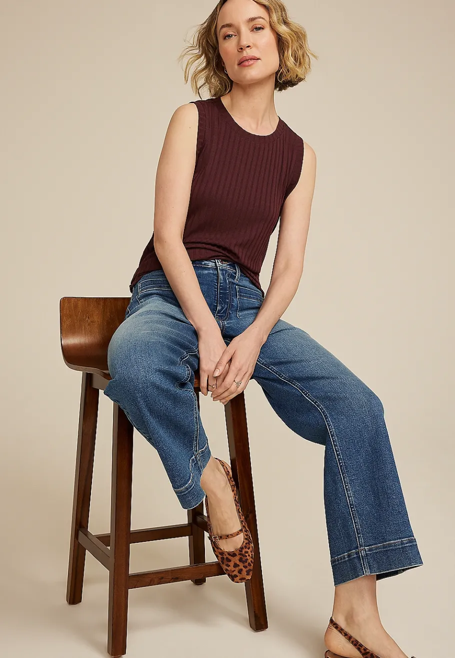 Maurices Tanks & Camis-Ribbed Side Gusset Tank Top
