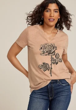 Maurices Tees|Graphics-Rose Classic Fit Graphic Tee