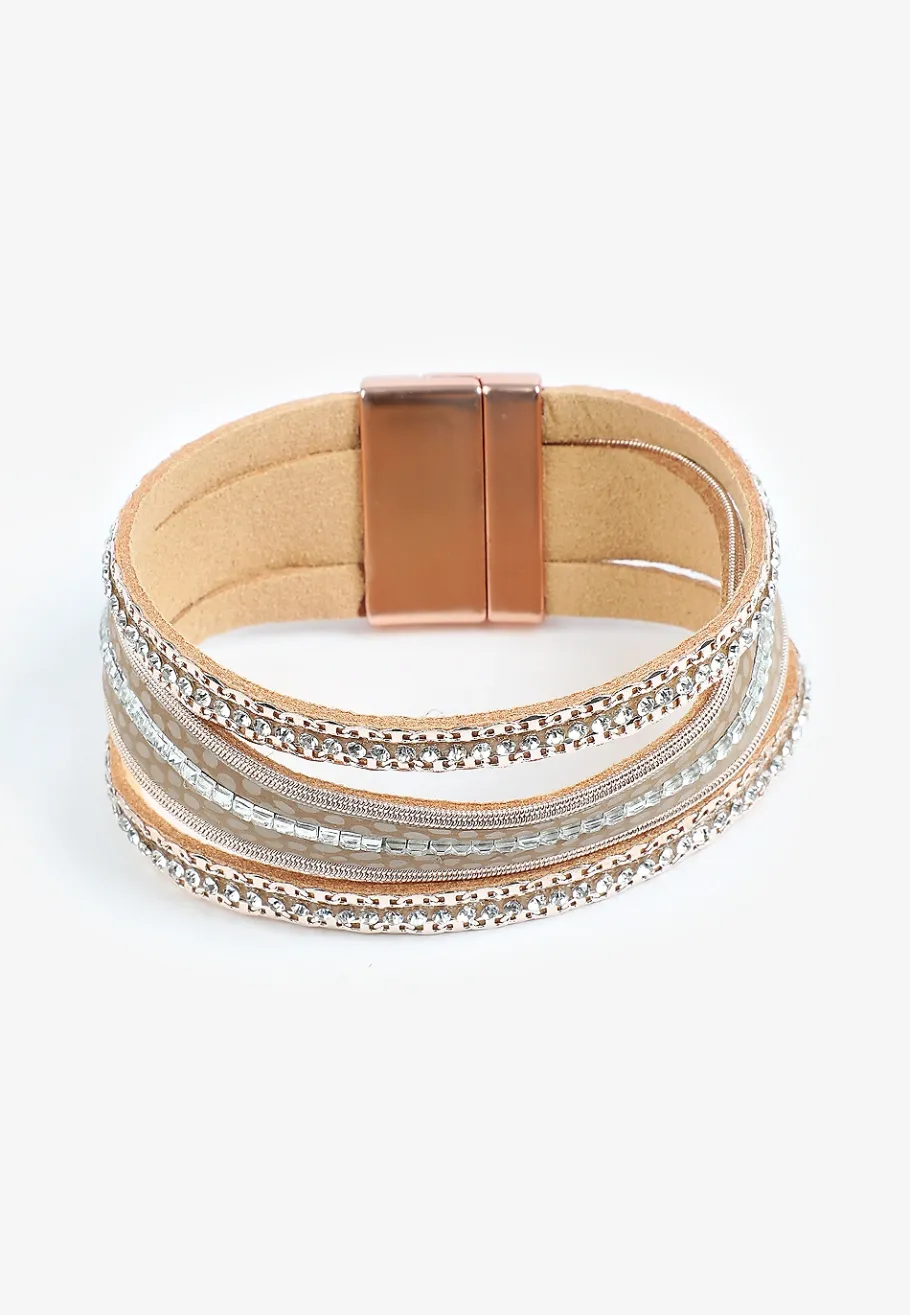 Maurices Bracelets & Anklets-Rose Gold Multi Row Magnetic Bracelet