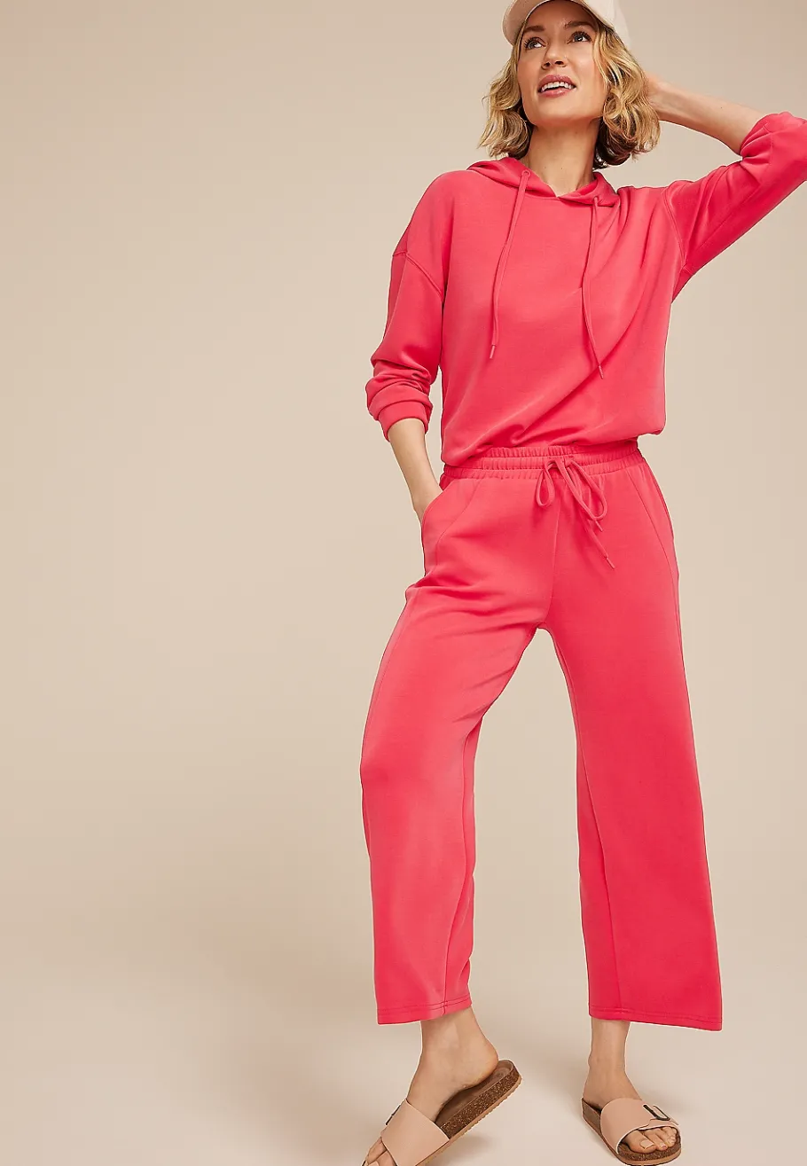 Maurices Joggers & Sweatpants|Crops & Capris-Scuba Knit Wide Leg Cropped Pant