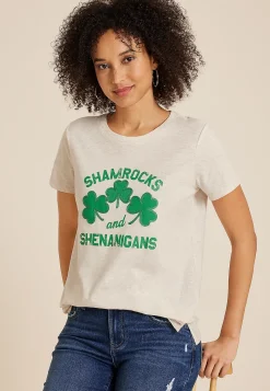 Maurices Tees|Graphics-Shamrocks And Shenanigans Classic Fit Graphic Tee