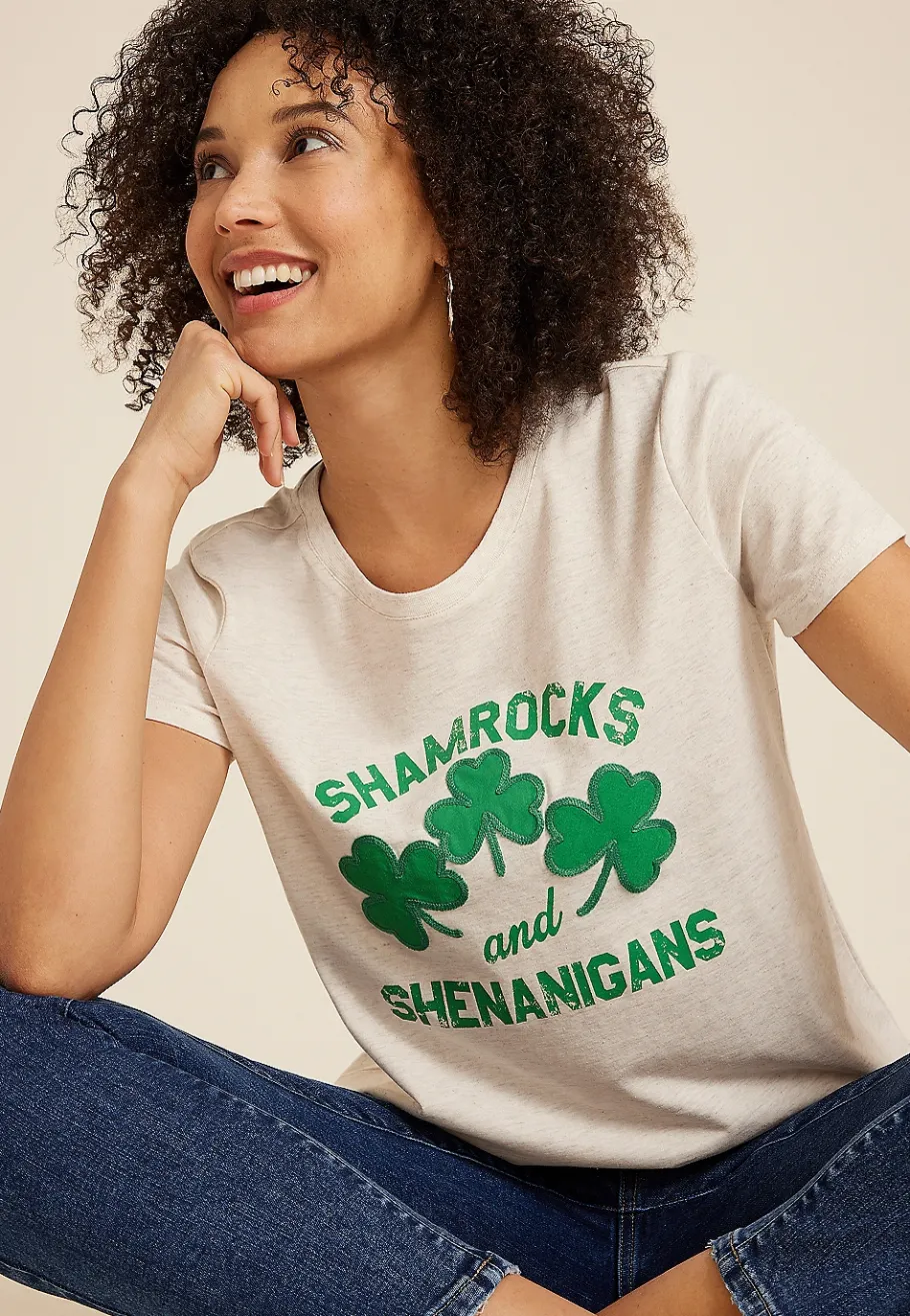 Maurices Tees|Graphics-Shamrocks And Shenanigans Classic Fit Graphic Tee