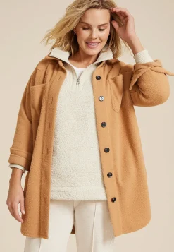 Maurices Sweatshirts-Sherpa Pullover Sweatshirt