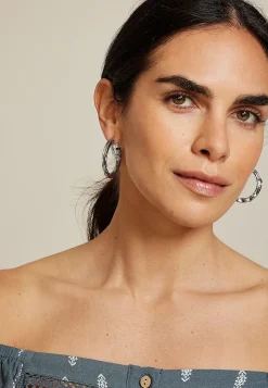 Maurices Earrings-Hammered Hoops Earrings