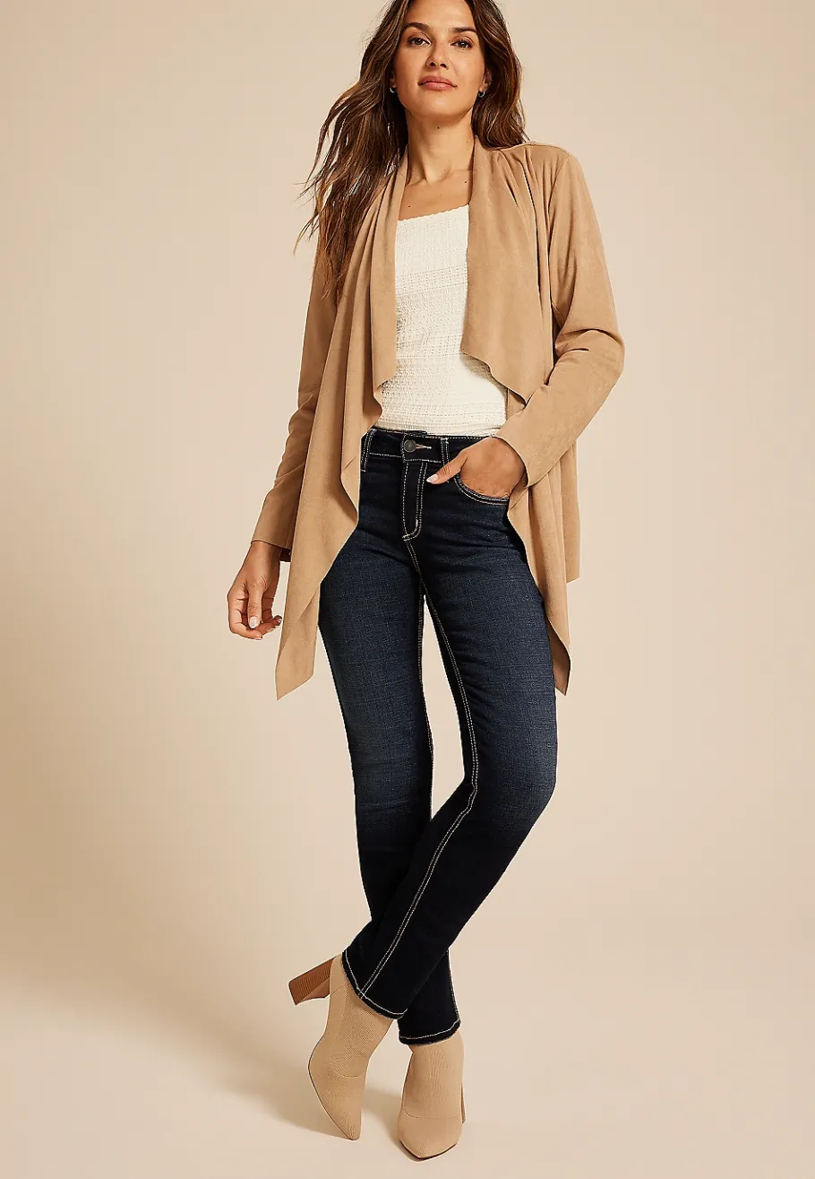 Maurices Straight Jeans|Straight Jeans-Silver Jeans Co.® Dark Suki Curvy Mid Rise Luxe Stretch Straight Jean