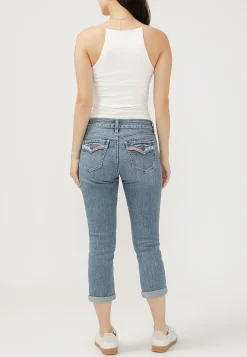 Maurices Crops & Capris|Crops & Capris-Silver Jeans Co.® Elyse Mid Rise Luxe Stretch Americana Cuffed Capri