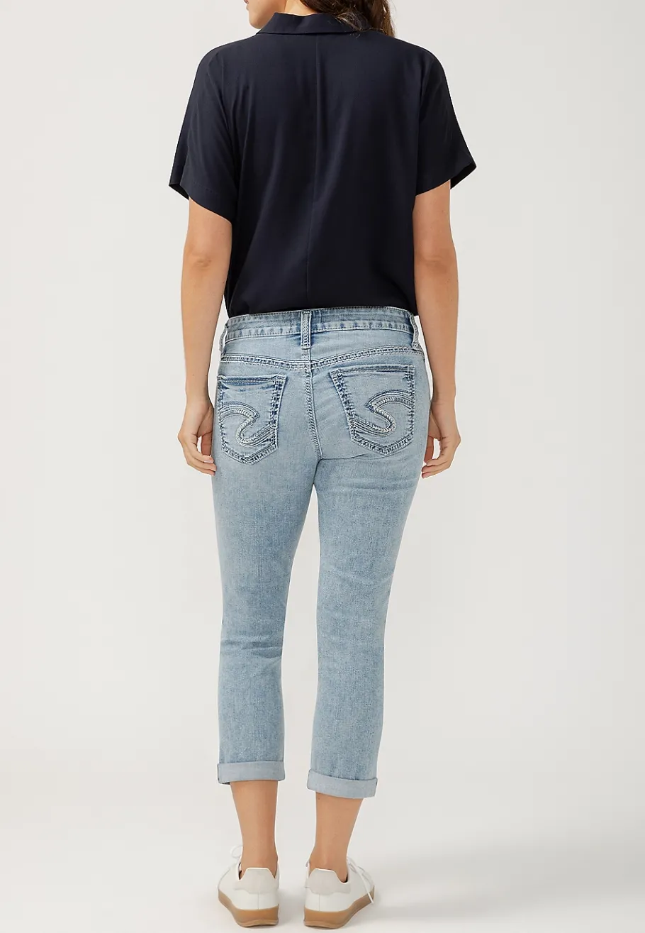 Maurices Crops & Capris|Crops & Capris-Silver Jeans Co.® Elyse Mid Rise Vintage Thick Stitch Capri