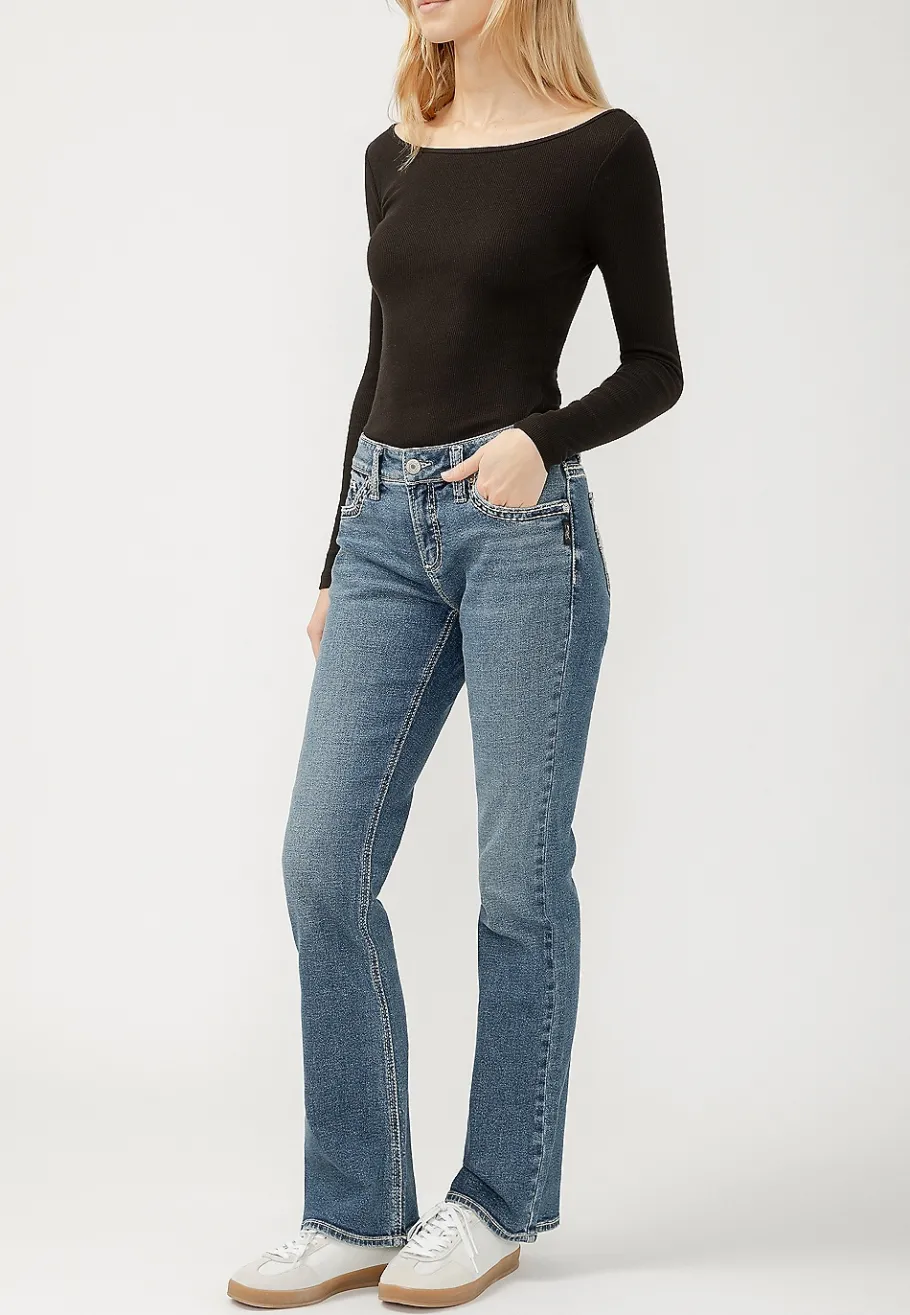 Maurices Bootcut Jeans|Curvy Fit-Silver Jeans Co.® Elyse Vintage Thick Stitch Mid Rise Bootcut Jean