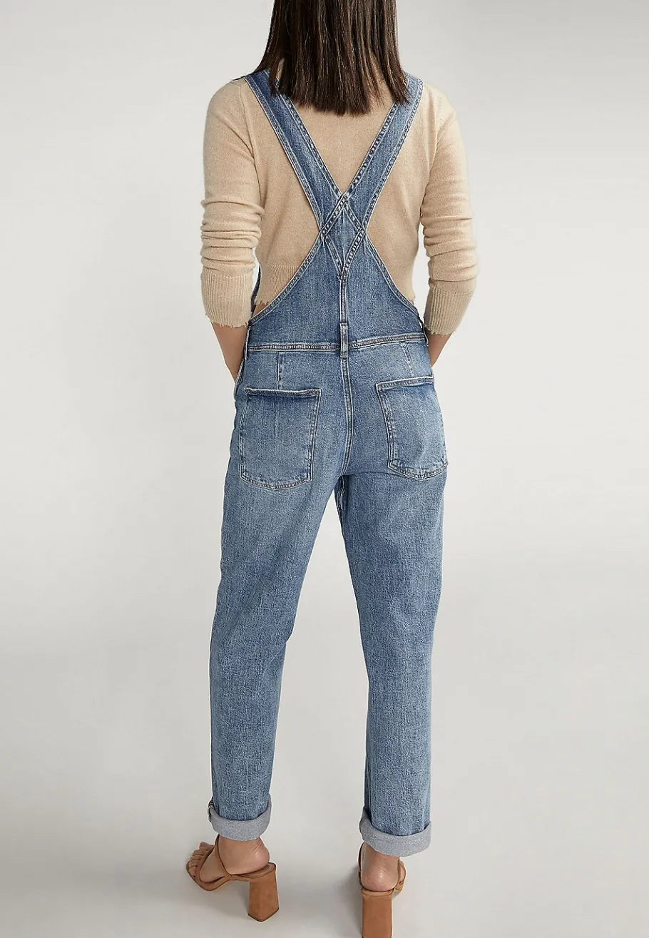 Maurices Straight Jeans|Straight Jeans-Silver Jeans Co.® Low Stretch Baggy Cuffed Hem Straight Overalls