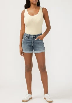 Maurices Shorts|Jean Shorts-Silver Jeans Co.® Mid Rise Luxe Stretch Americana 4.5in Boyfriend Short
