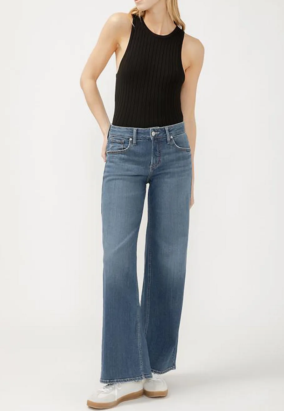 Maurices Flare & Wide Leg Jeans|Flare & Wide Leg Jeans-Silver Jeans Co.® Suki Curvy Mid Rise Wide Leg Jean