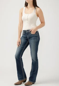 Maurices Bootcut Jeans|Curvy Fit-Silver Jeans Co.® Suki Curvy Mid Rise Thick Stitch Bootcut Jean