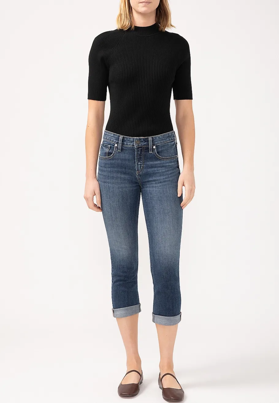 Maurices Crops & Capris|Crops & Capris-Silver Jeans Co.® Suki Curvy Mid Rise Luxe Stretch Capri
