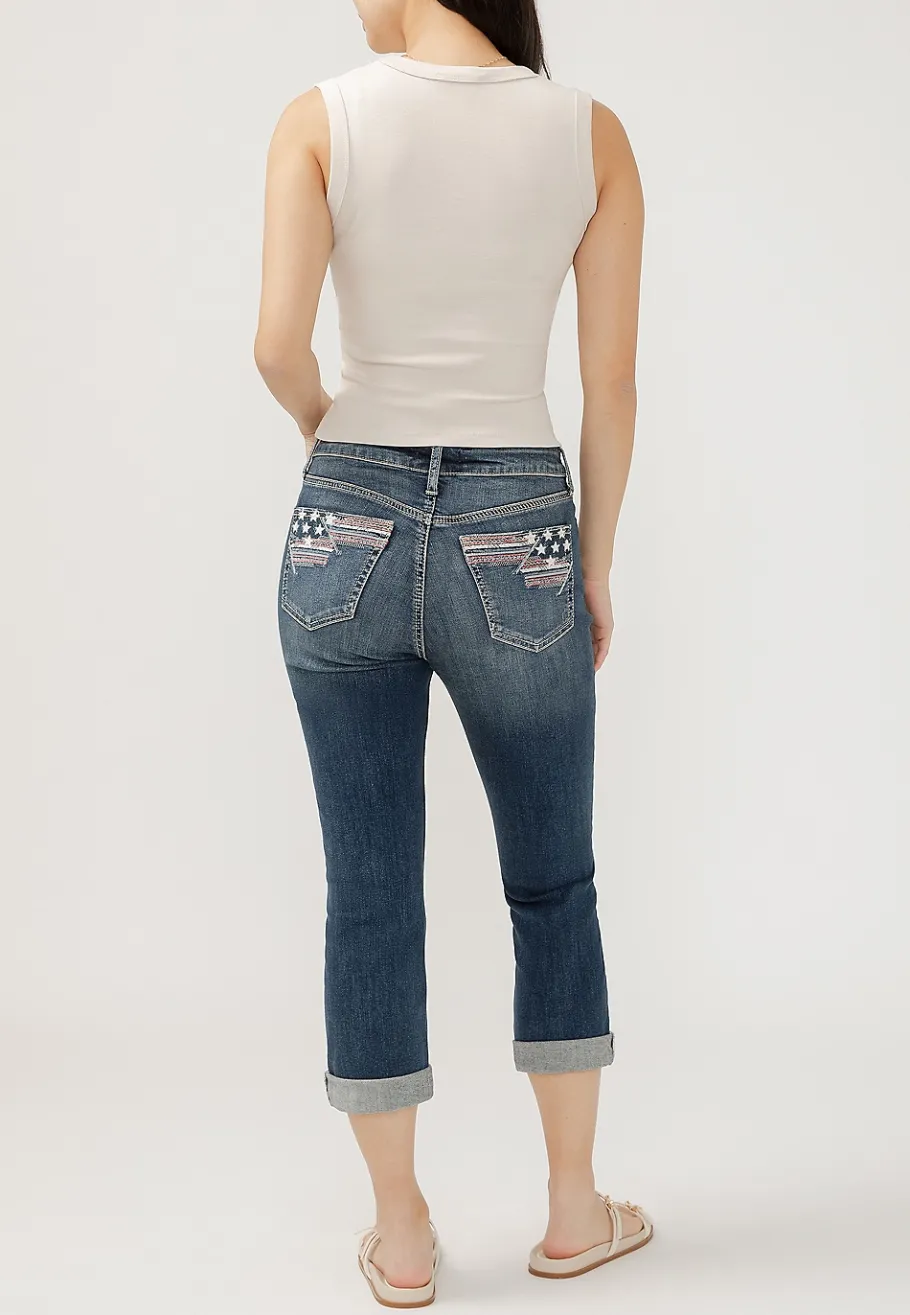 Maurices Crops & Capris|Crops & Capris-Silver Jeans Co.® Suki Curvy Mid Rise Americana Cuffed Hem Capri