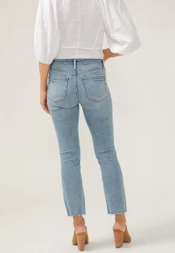 Maurices Straight Jeans|Ankle Jeans-Silver Jeans Co.®Most Wanted Mid Rise Raw Hem Ankle Straight Jean