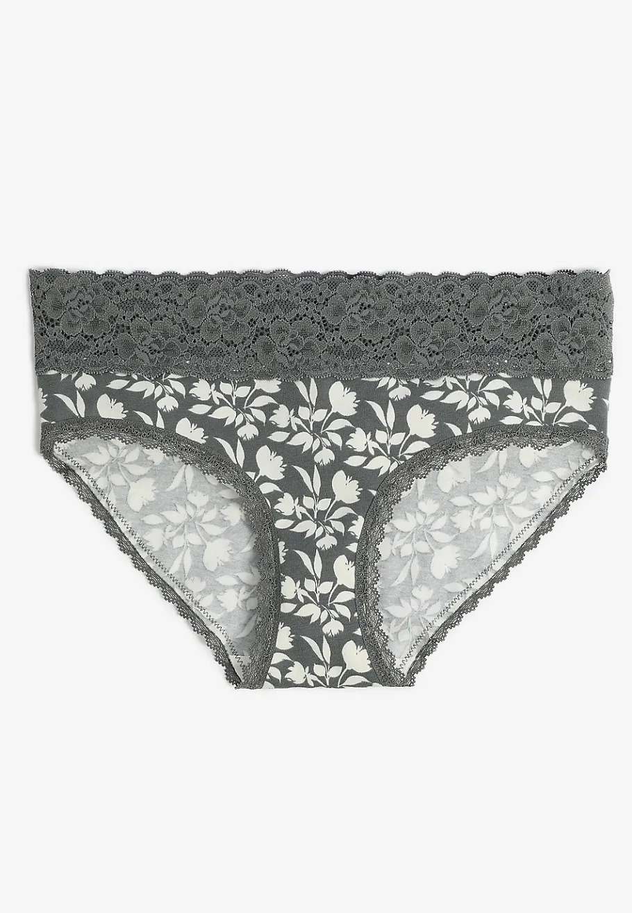 Maurices Panties|Panties-Simply Comfy Cotton Floral Hipster Panty
