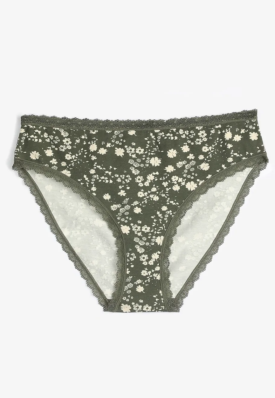 Maurices Panties|Panties-Simply Comfy Cotton Floral Bikini Panty