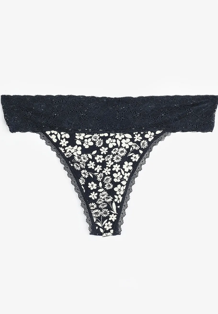 Maurices Panties|Panties-Simply Comfy Cotton Floral Thong Panty