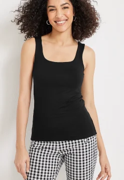 Maurices Tanks & Camis-Simply Smooth Double Layer Square Neck Tank Top