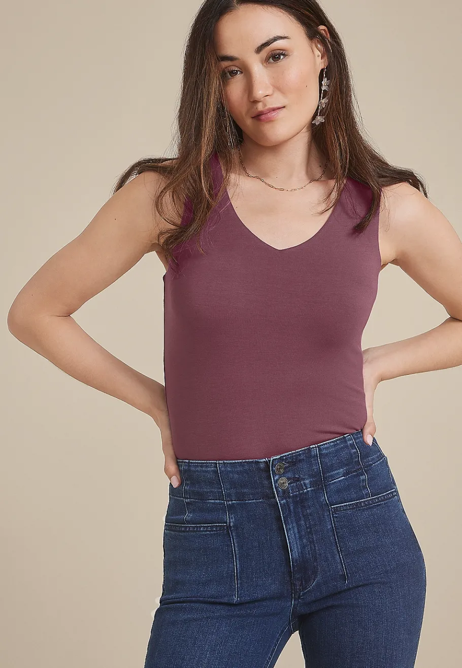 Maurices Tanks & Camis-Simply Smooth V Neck Tank Top