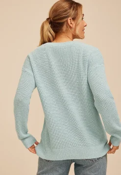 Maurices Sweaters Cardigans & Kimonos-Slouchy Henley Sweater