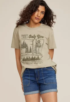 Maurices Tees|Graphics-Smokey Bear Oversized Fit Graphic Tee